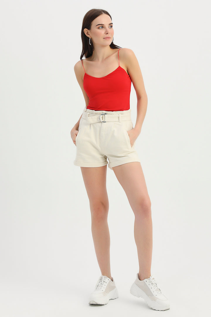 Rope Strap Undershirt Red