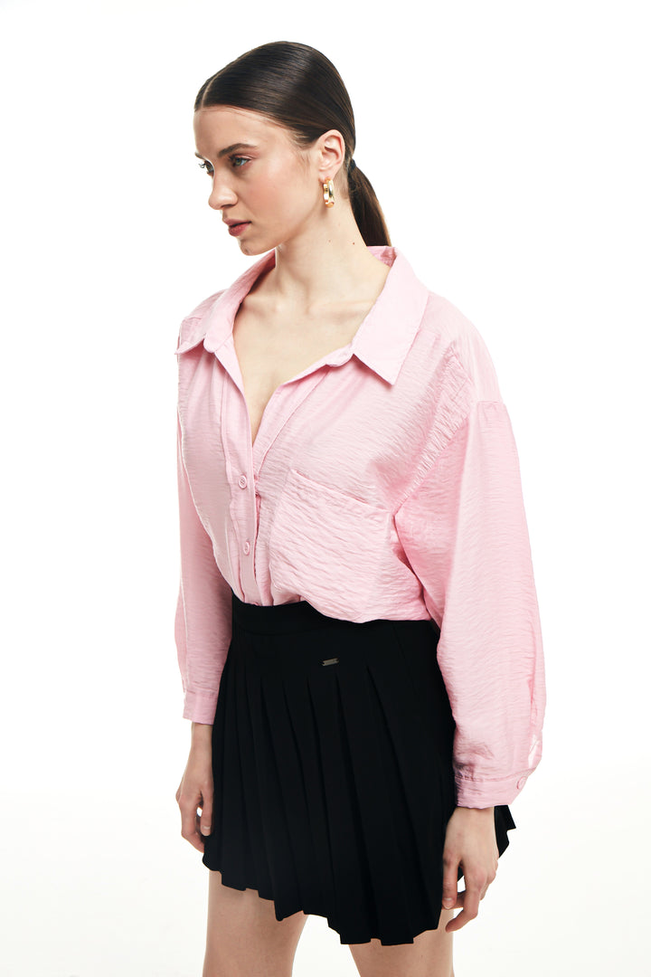 Oversize Buttoned Shirt Pink