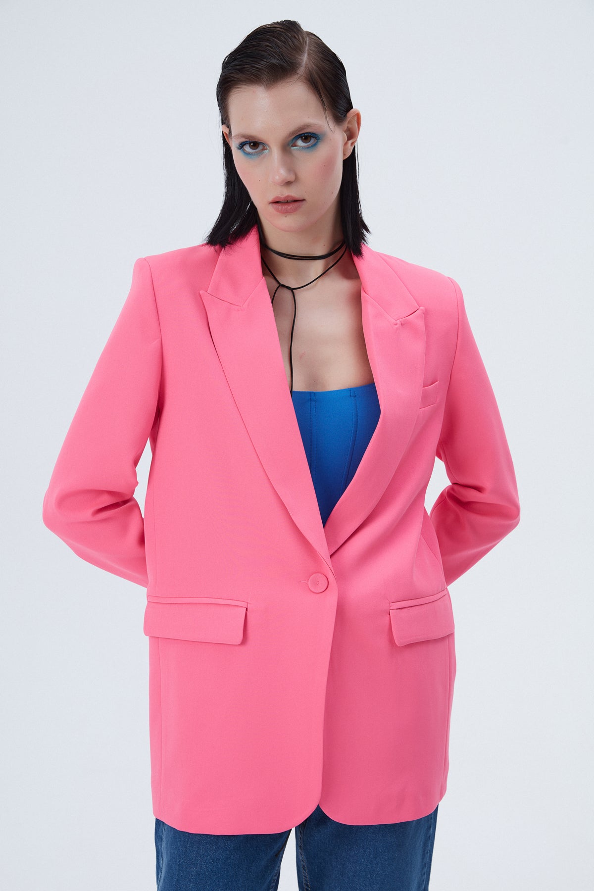 Blazer Jacket Neon Pink