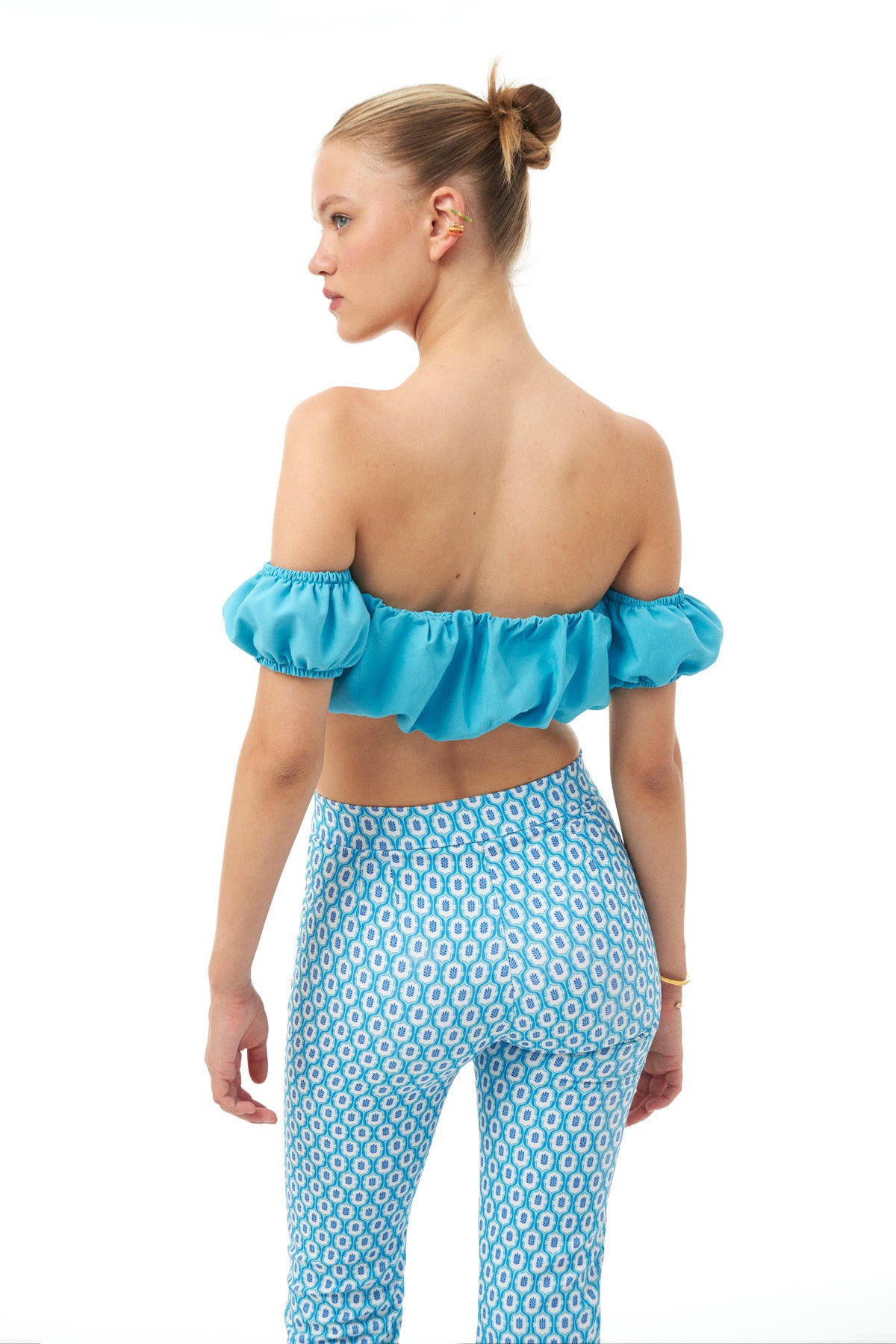 Pleated Bustier Turquoise