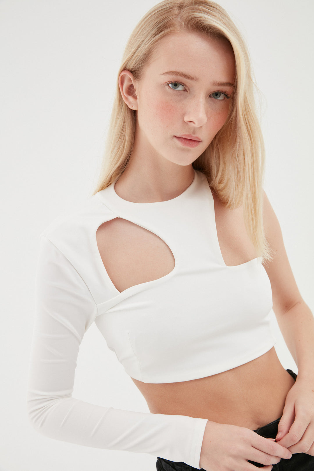 One-Shoulder Blouse Ecru
