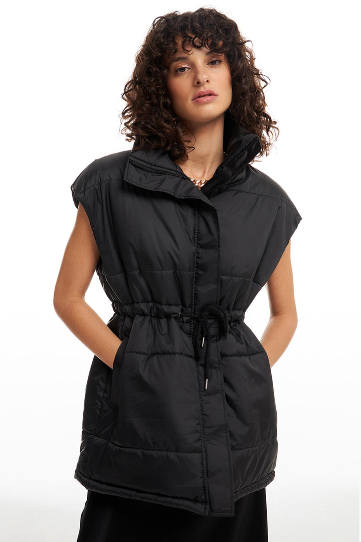 Oversize Pocket Inflatable Vest Black