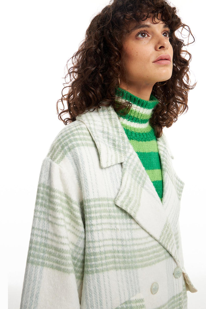 Wide Sleeve Detailed Coat Mint