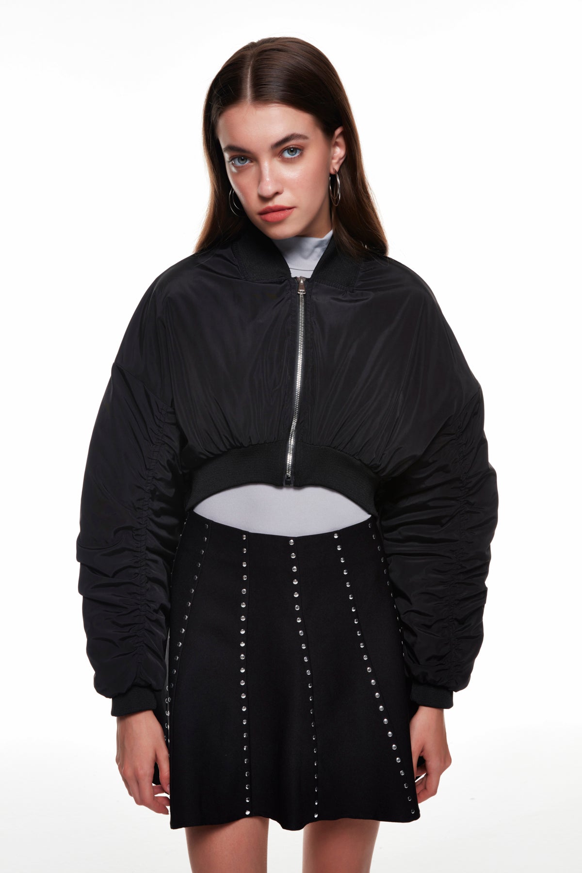 Puffer Crop Jacket Black