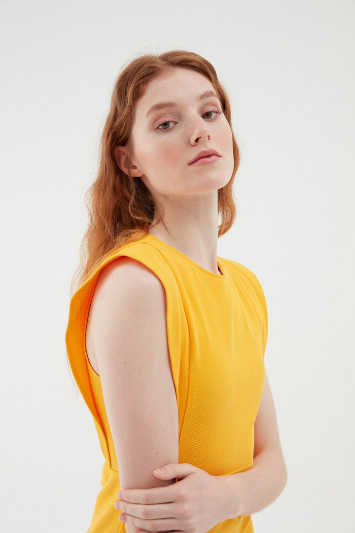 Flywheel Gabardine Dress Orange