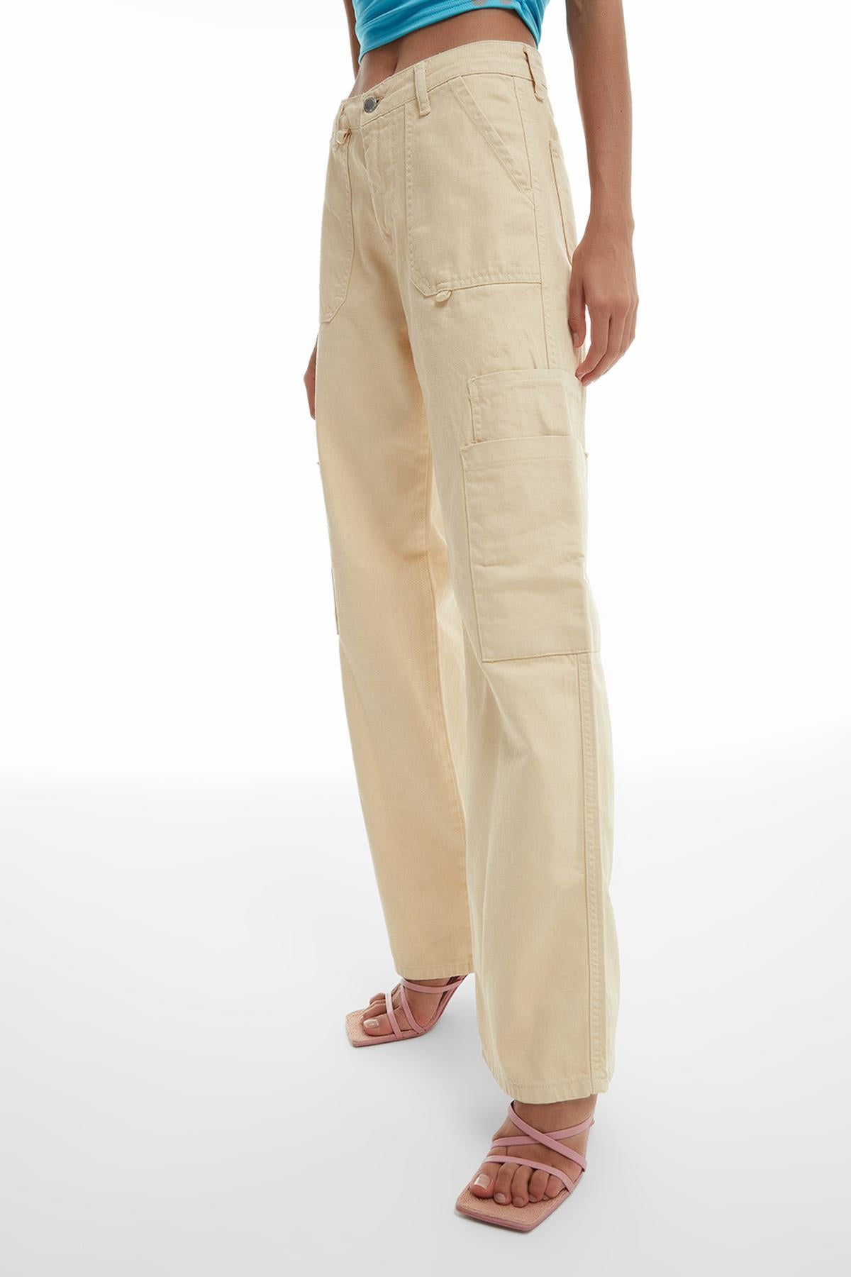 Pocket Detailed Cargo Pants Beige