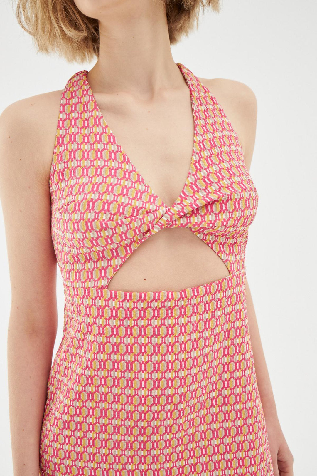 Cross Back Dress Pink