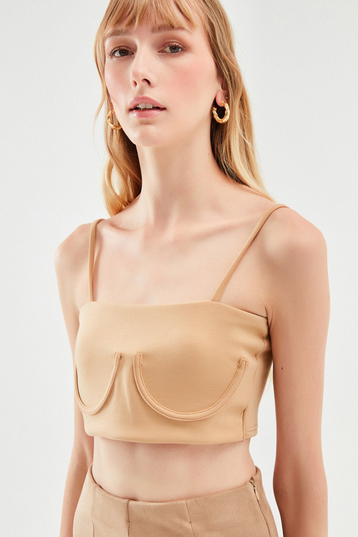 Underwire Strap Bustier Beige