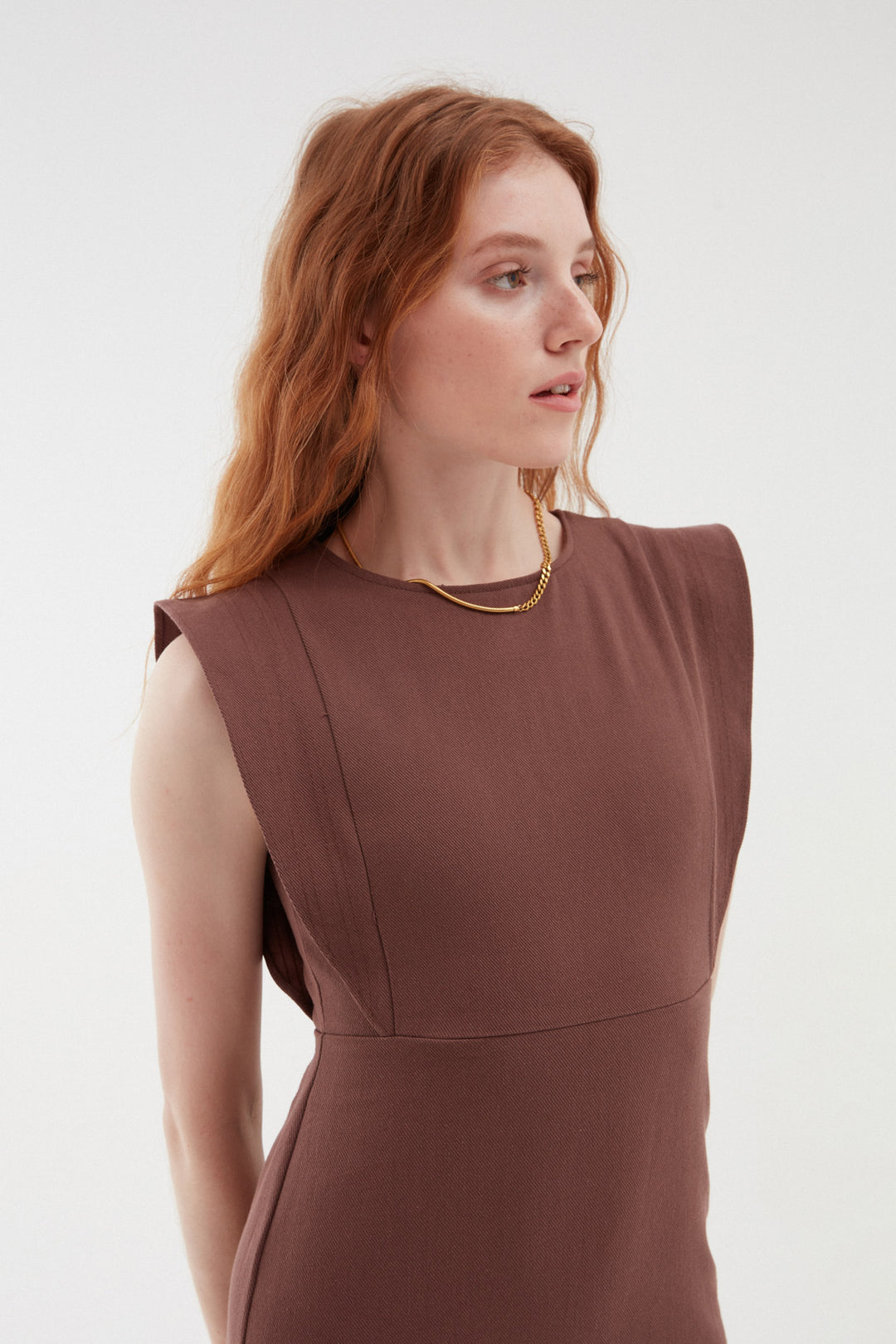 Flywheel Gabardine Dress Brown