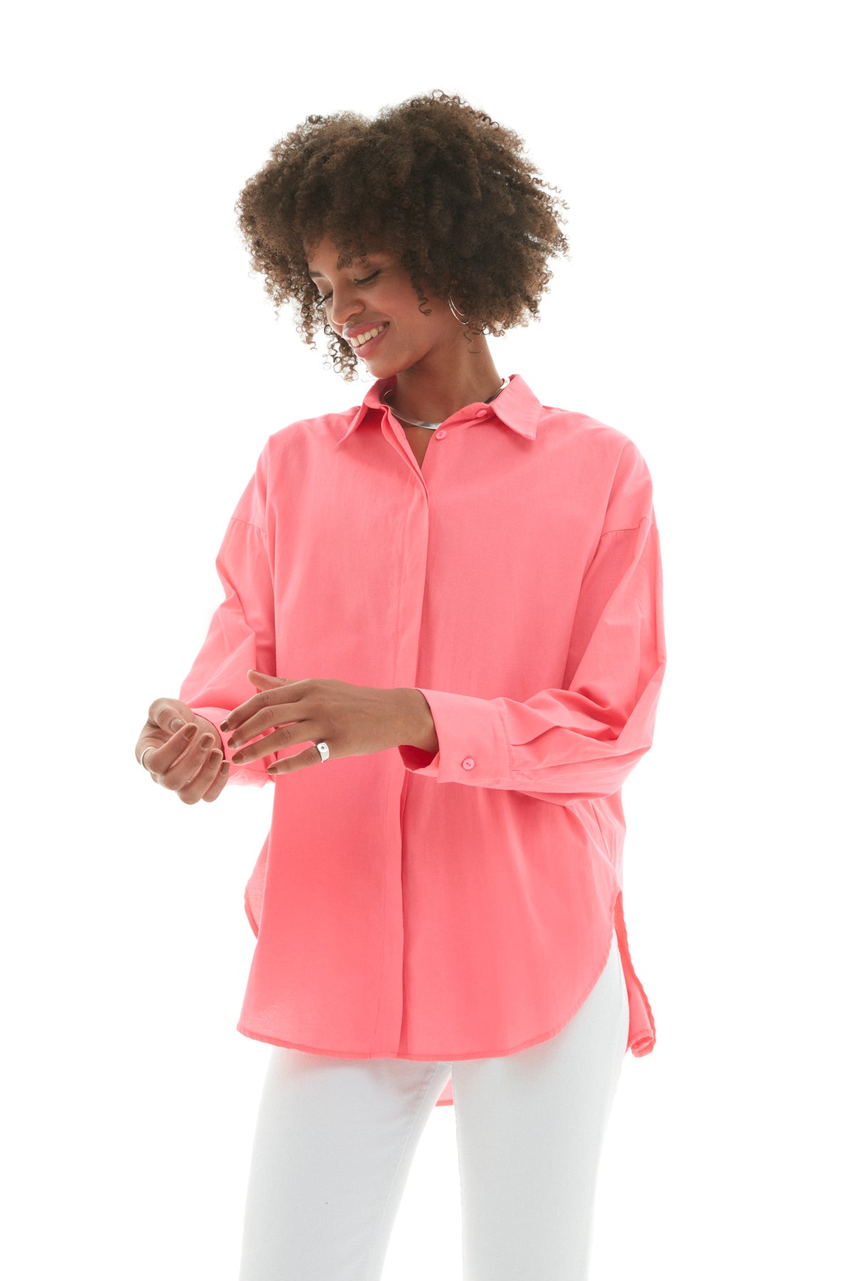 Oversize Shirt Neon Pink