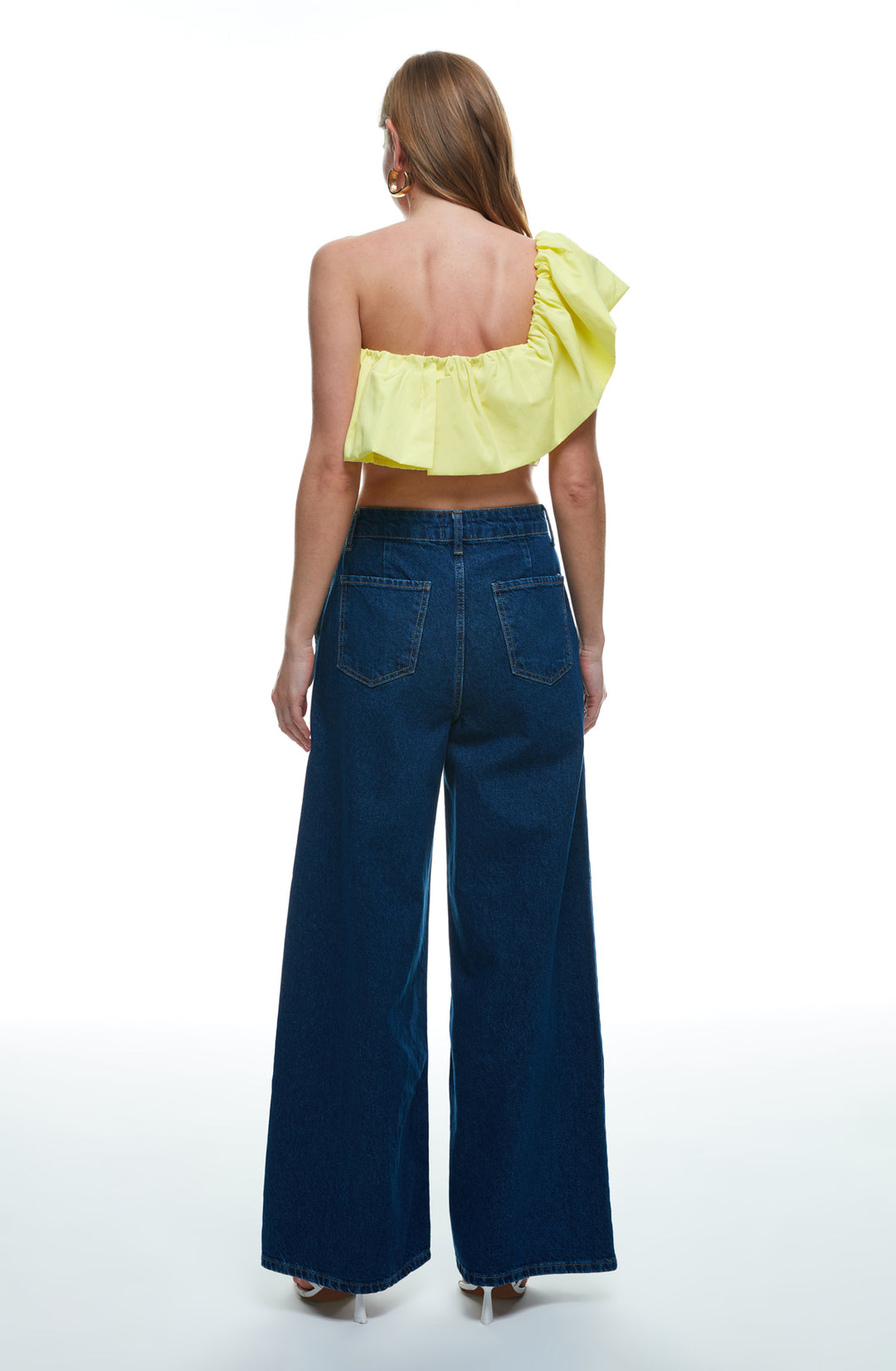 High Waist Wide Leg Jeans Blue