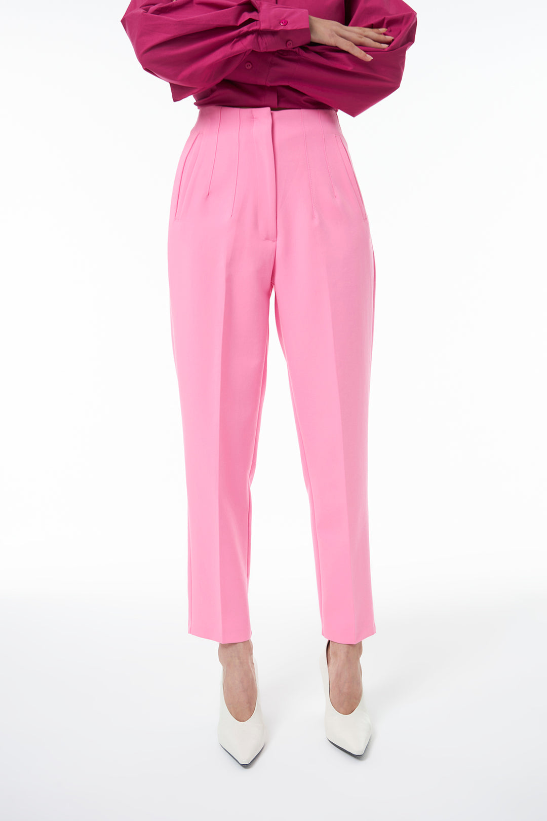 Plier Detailed Trousers Candy Pink