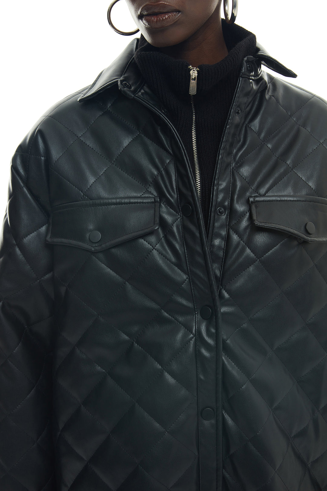 Kapitone Deri Mont Siyah