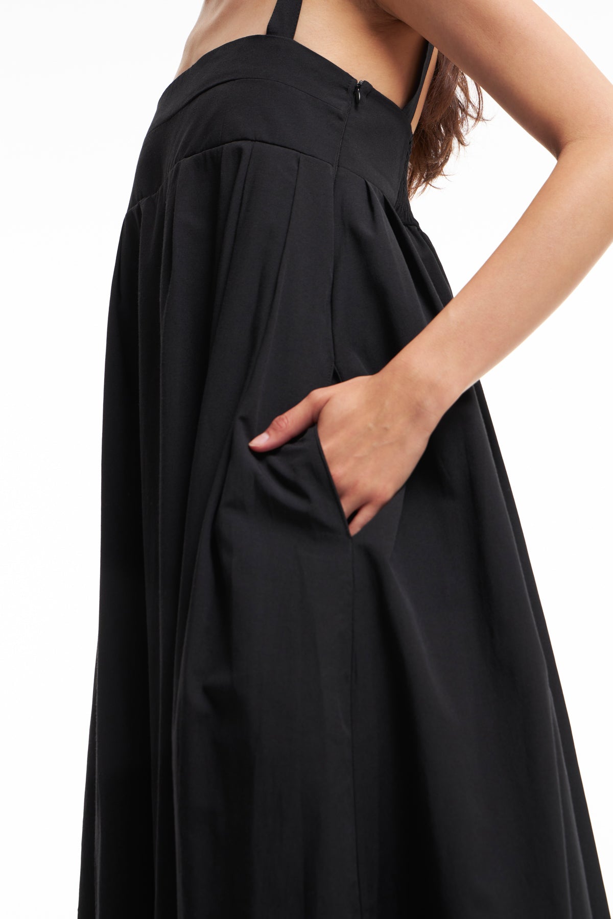 Strap Long Dress Black
