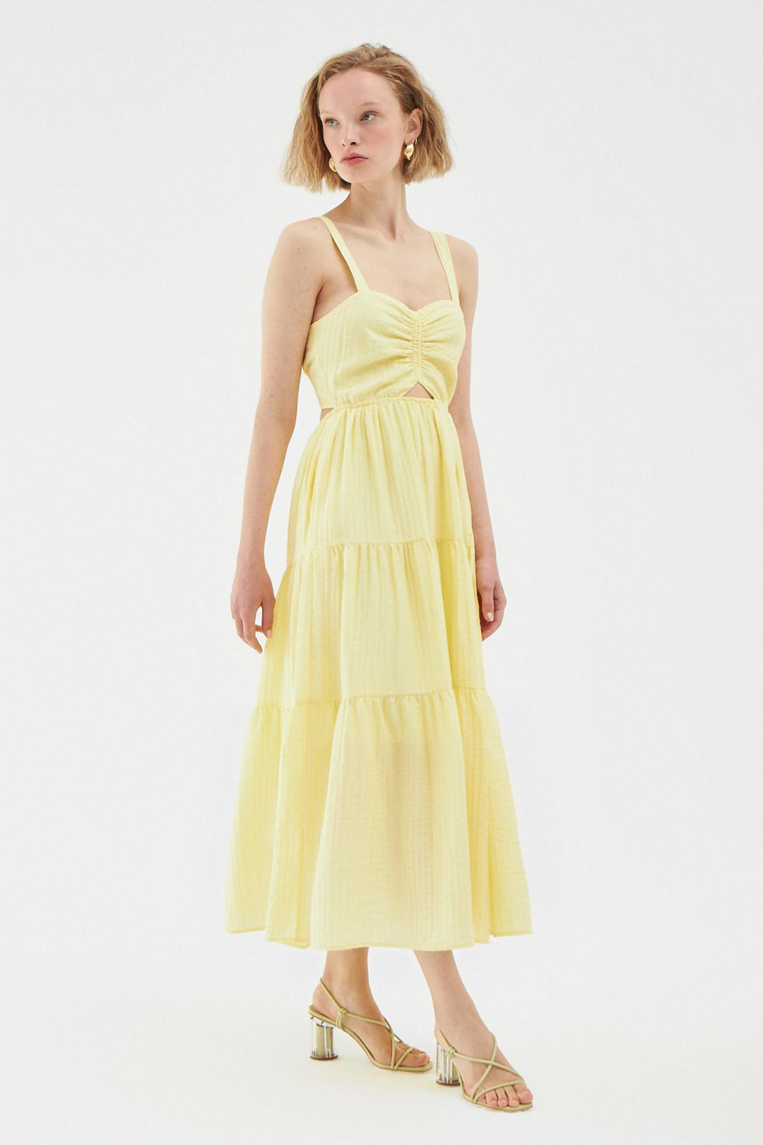 Low Back Long Dress Yellow
