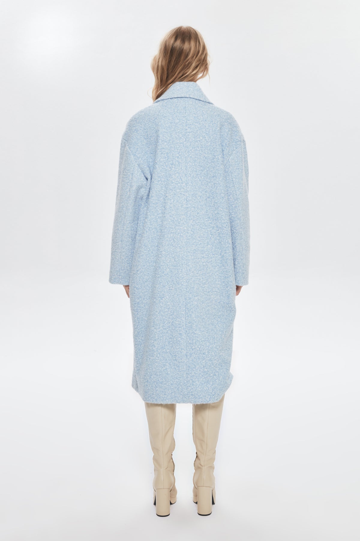 Melted Oversize Coat Blue