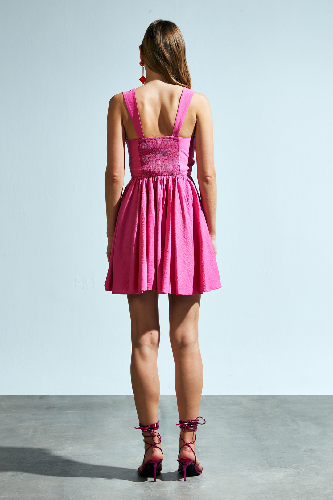 Bust Detailed Underwire Mini Dress Pink