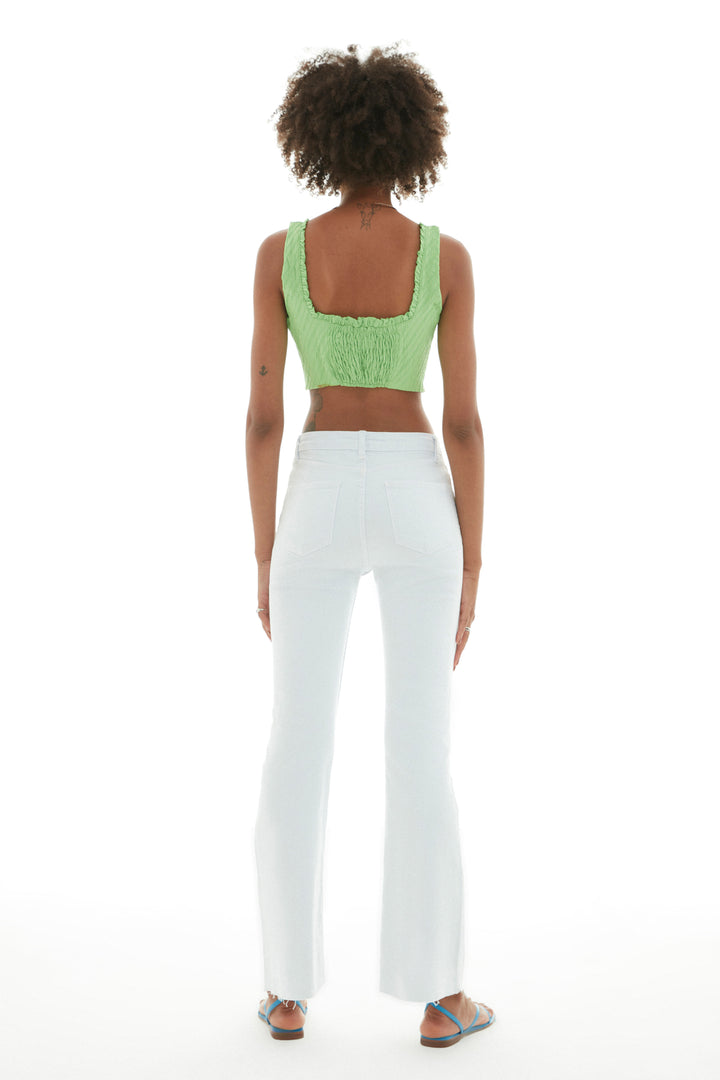 Spanish Leg Jeans Trousers White