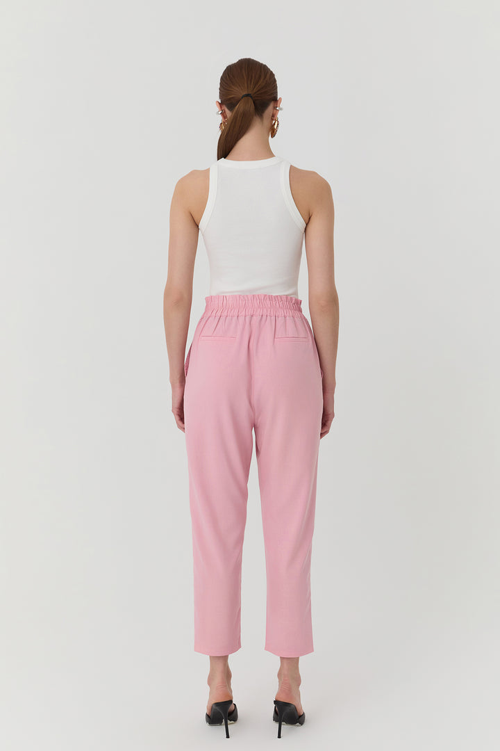 Beli Lastikli Pantolon Pembe