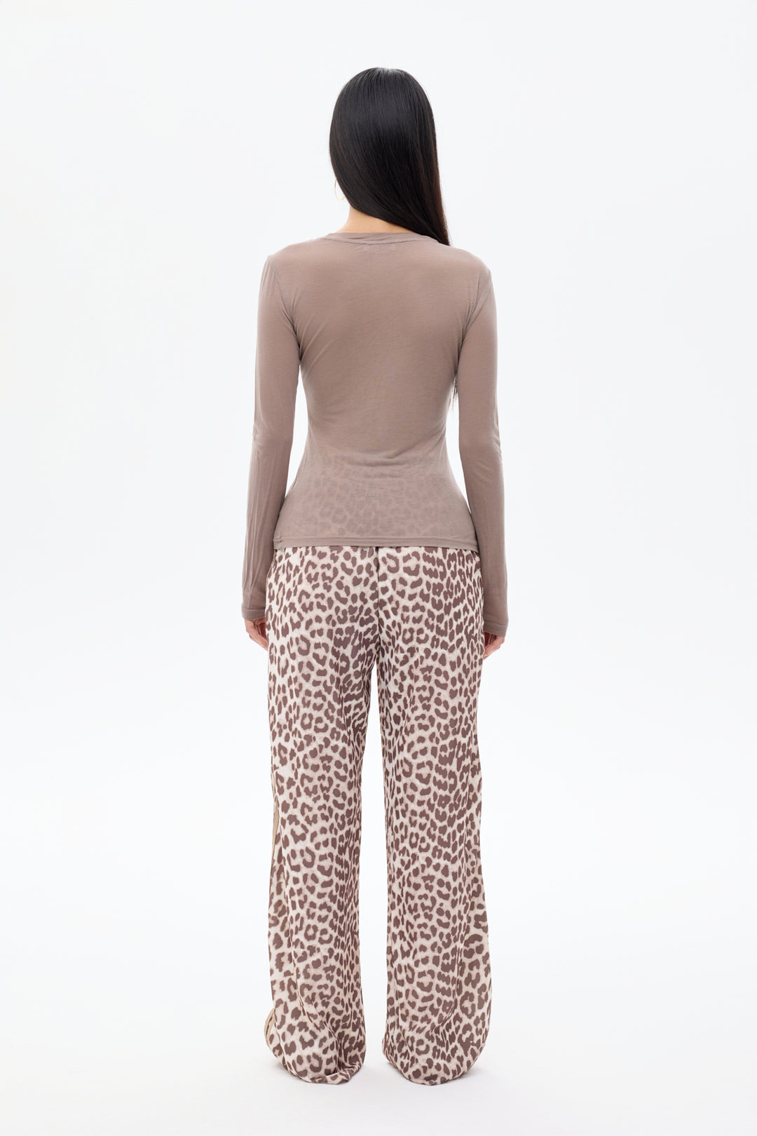Bisiklet Yaka Basic Bluz Vizon
