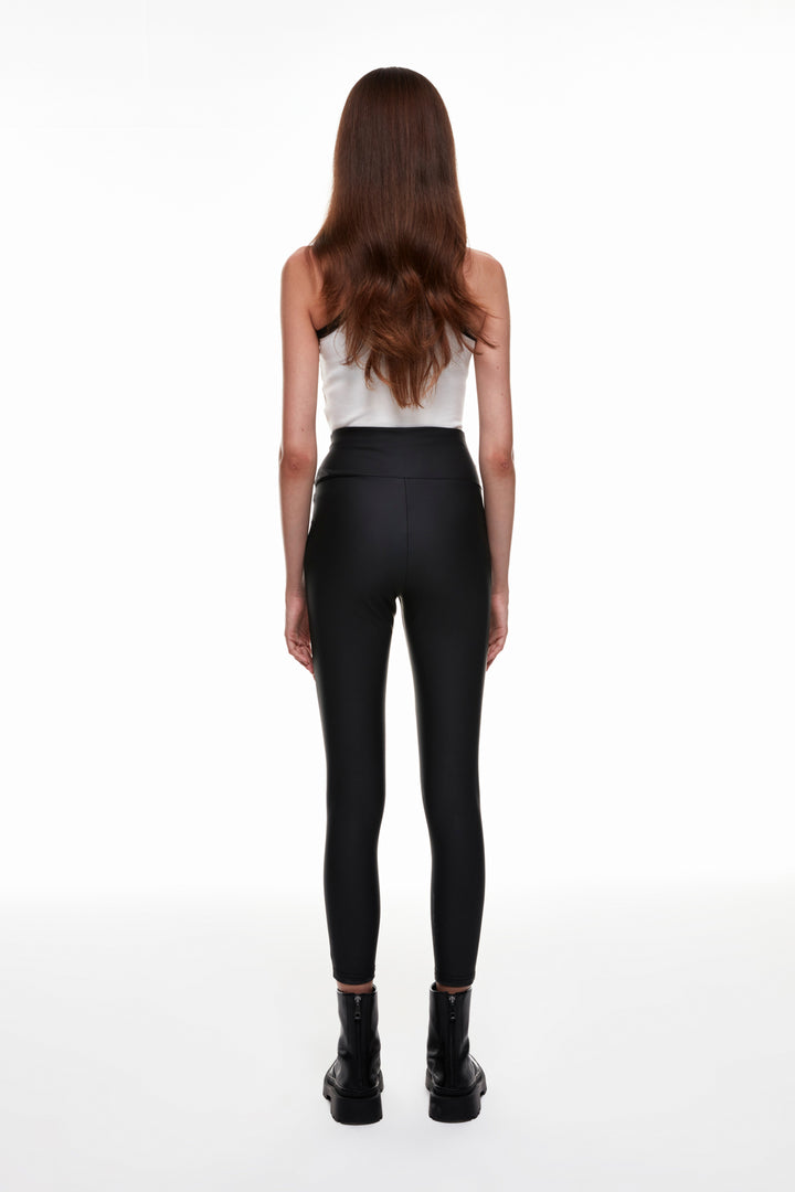 Zipper Detailed Leggings Black