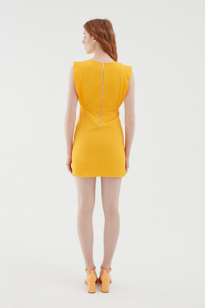 Flywheel Gabardine Dress Orange
