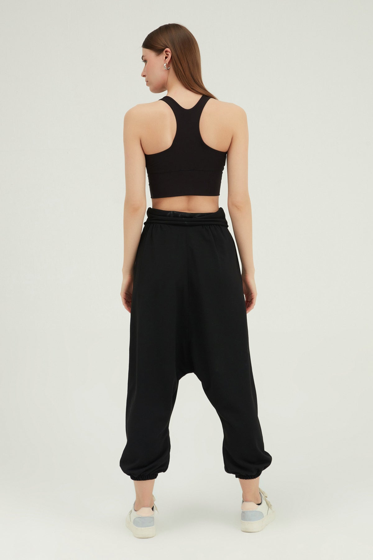 High Waist Baggy Pants Black