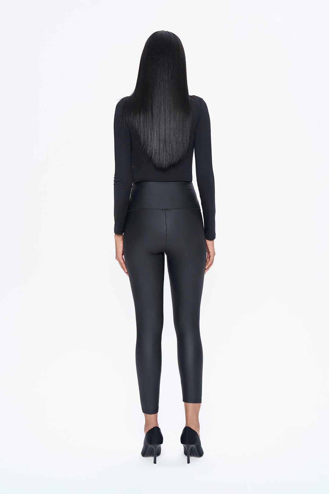 Agraph Detailed Leggings Black