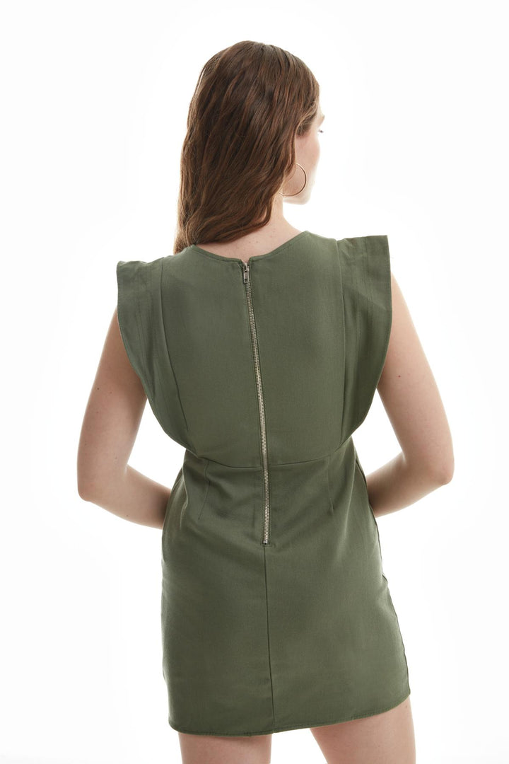 Flywheel Gabardine Dress Khaki
