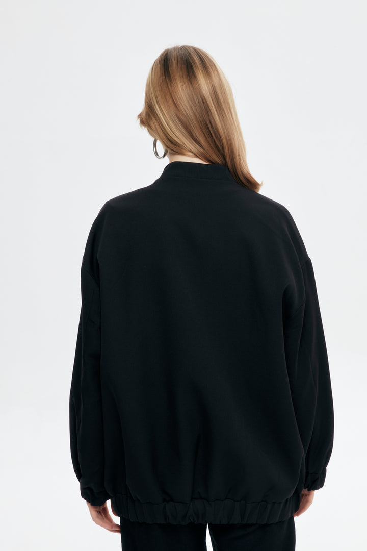 Big Pocket Bomber Jacket Black