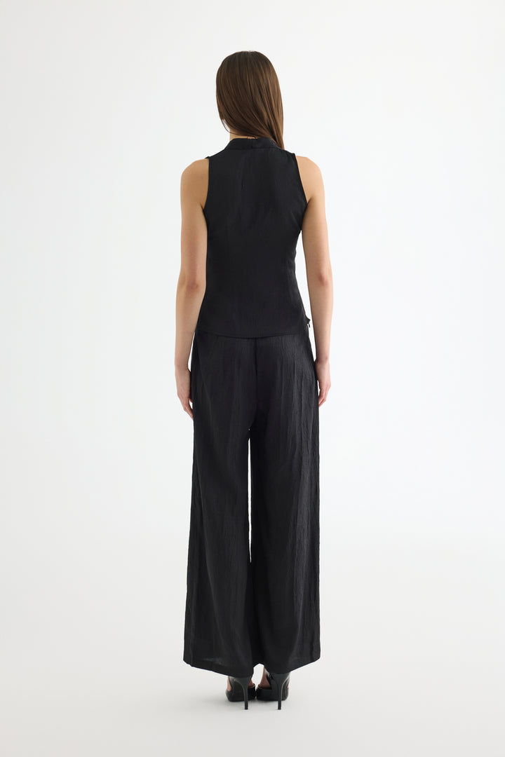 Toka Aksesuarlı Anvelop Bluz Siyah