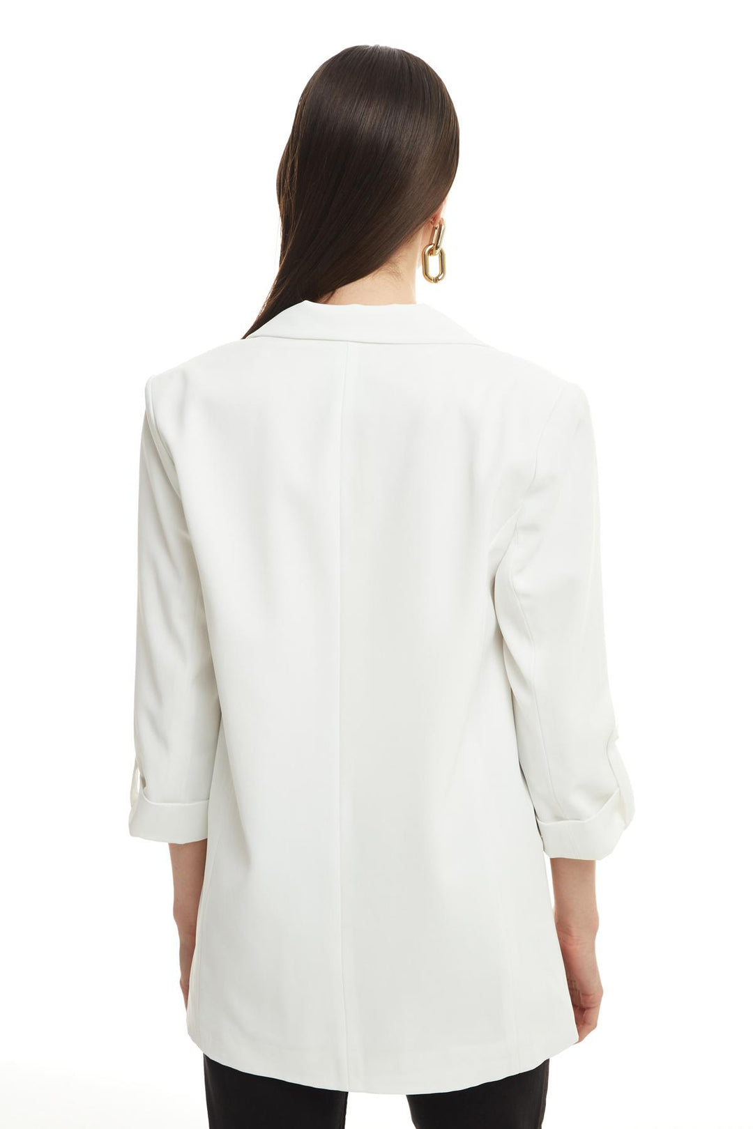 Duble Kol Blazer Ceket Ekru