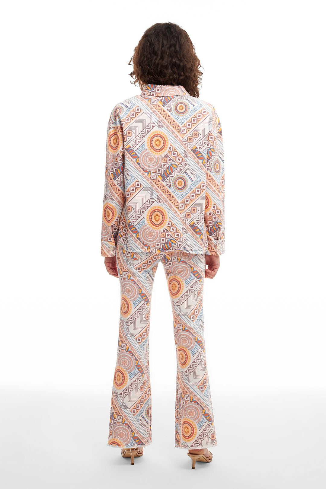 Desenli Mevsimlik Ceket Naturel