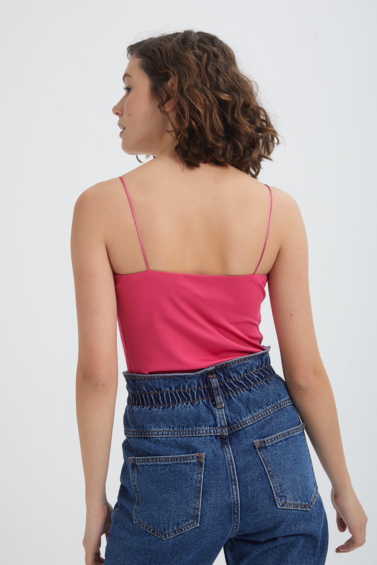 Rope Strap Tank Top Fuchsia