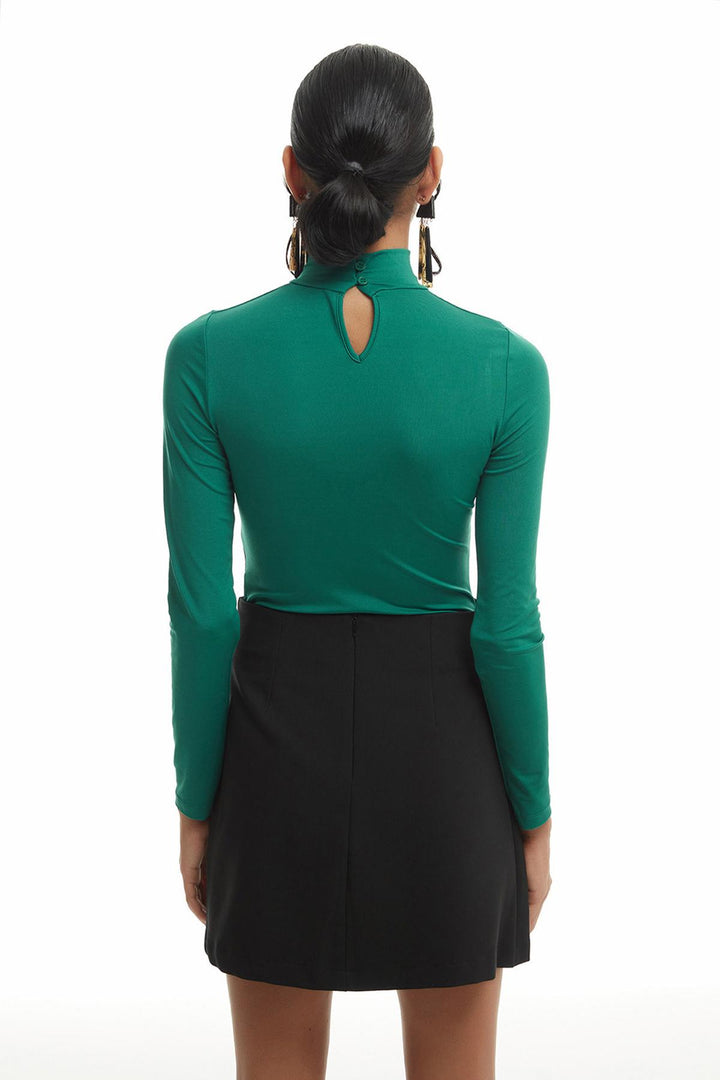 Asymmetrical Accessory Skirt Black