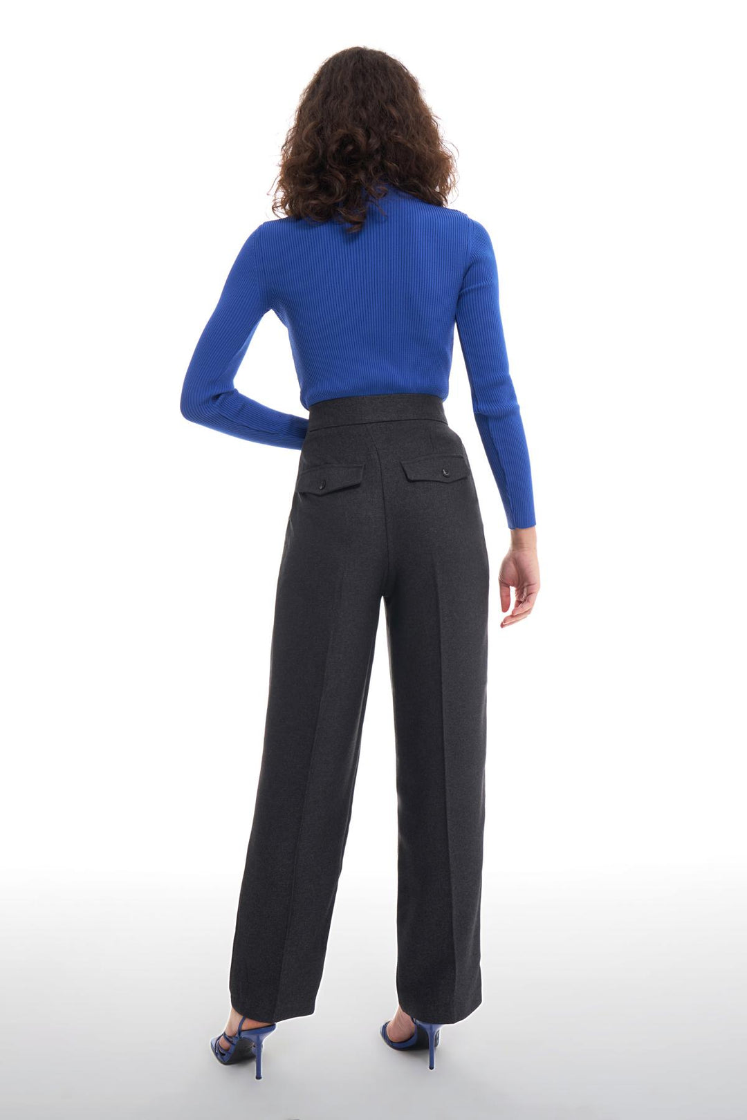 Double Pleated Trousers Anthracite