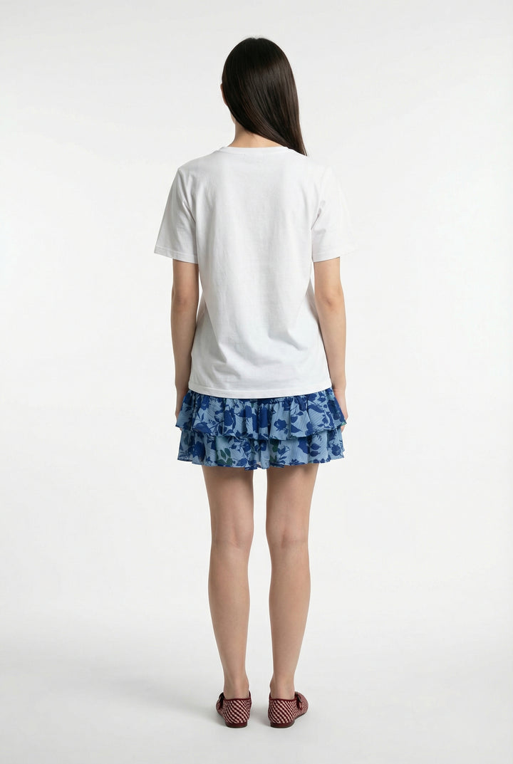 Istakoz Nakışlı Oversize Tişört Ekru