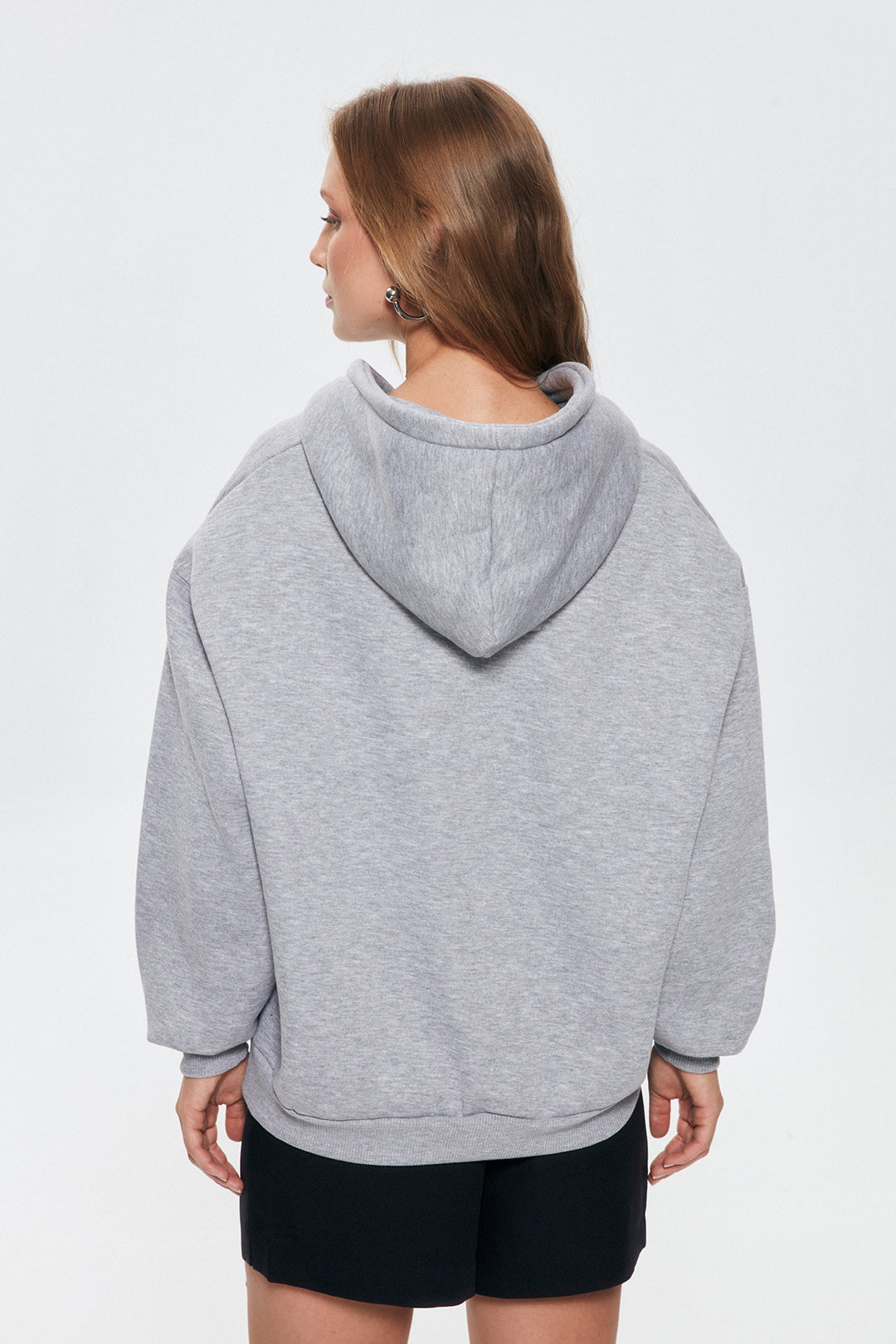 Fermuarlı Kapüşonlu Sweatshirt Grimelanj