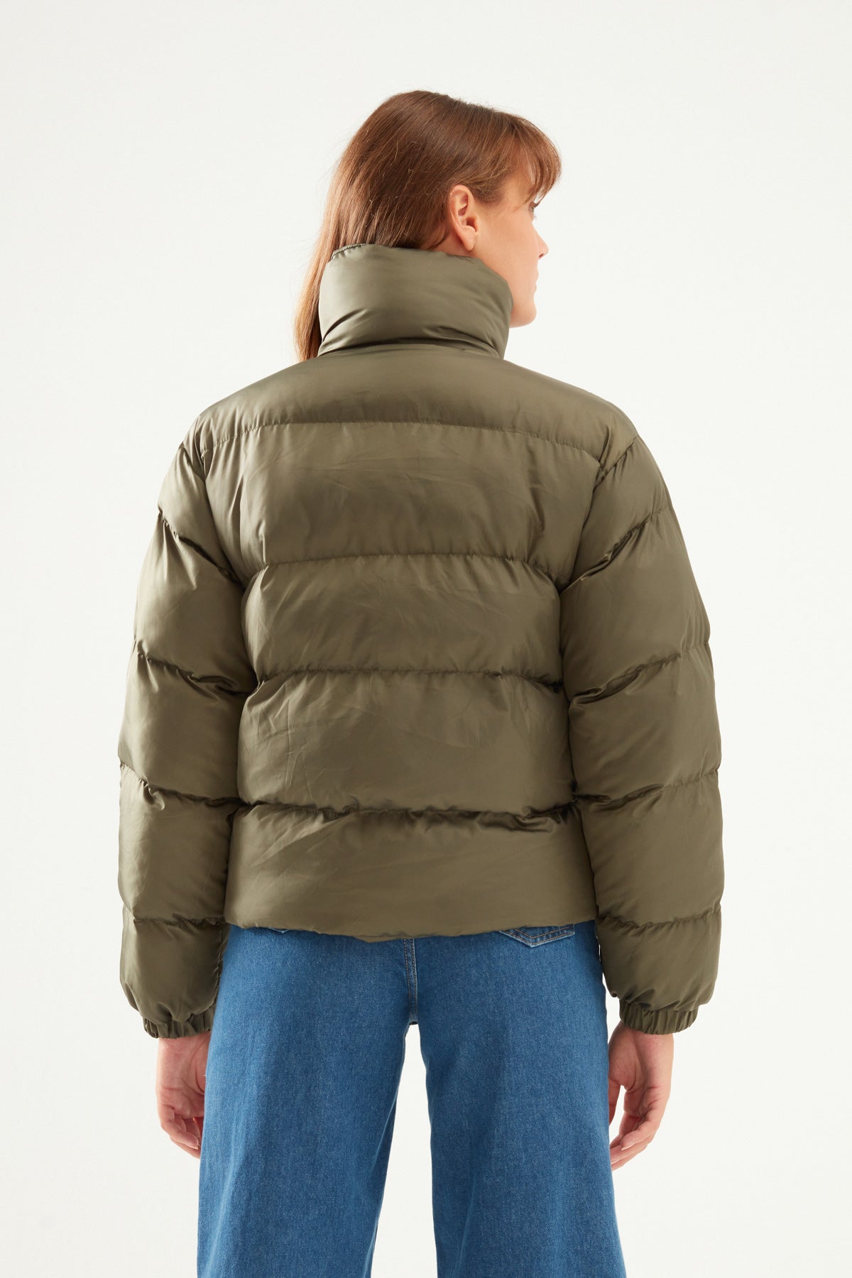 Short Inflatable Coat Khaki