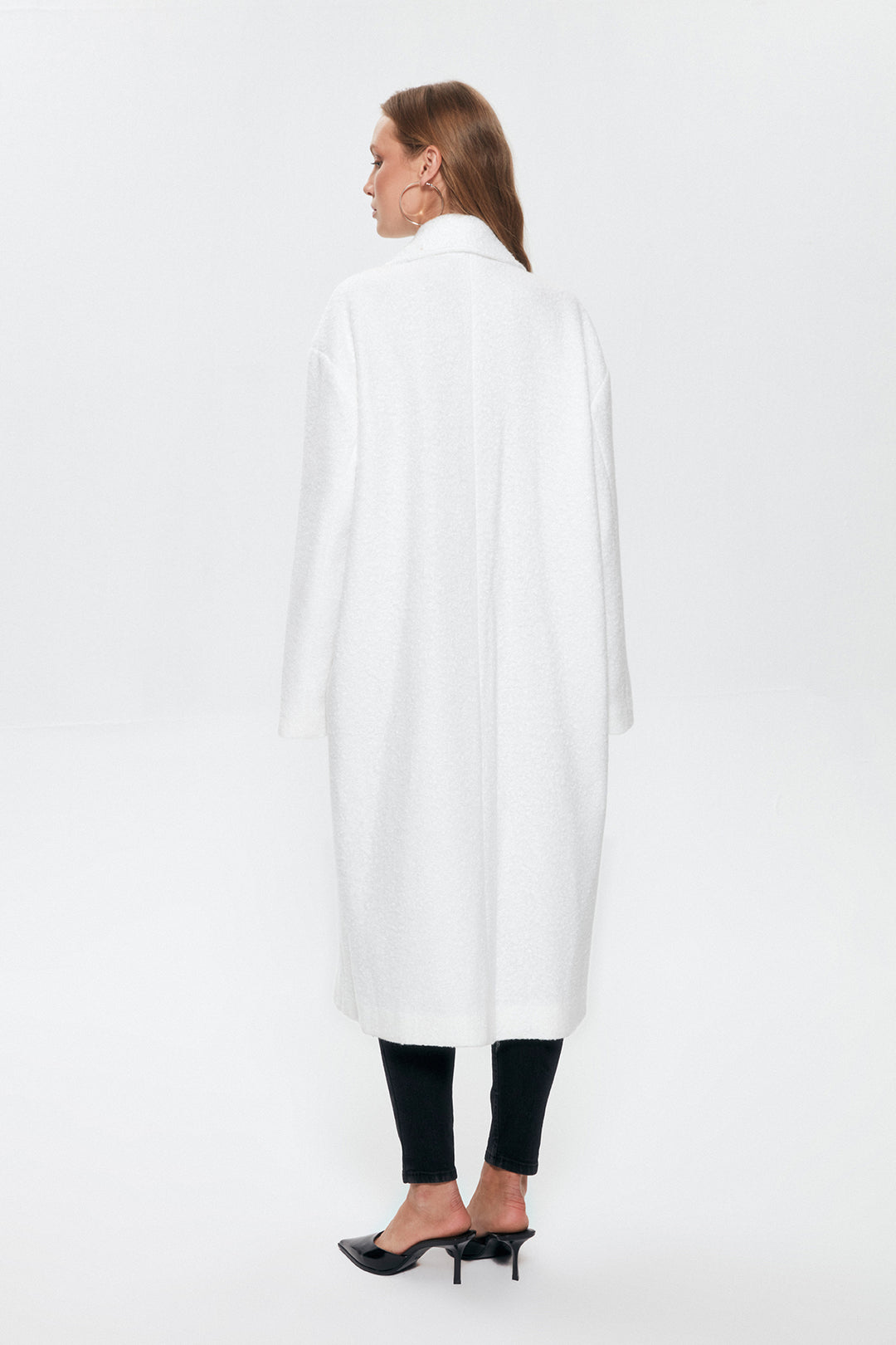 Melted Oversize Coat Ecru