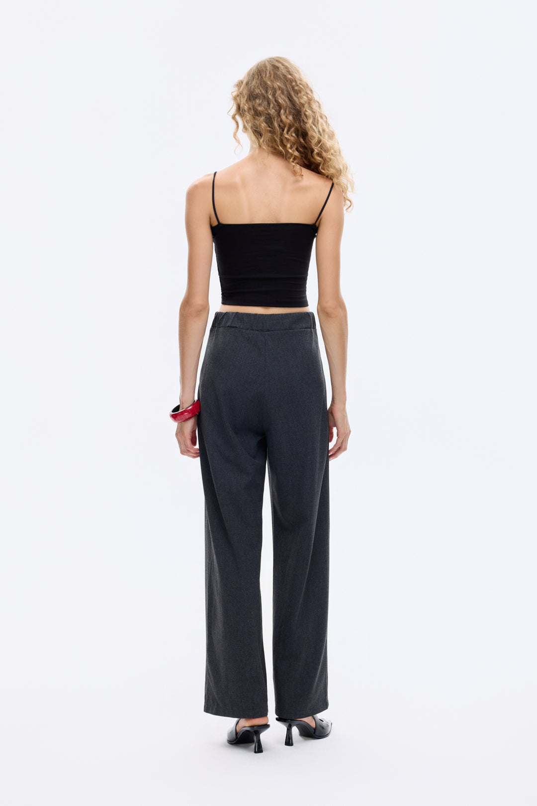 Askılı Crop Basic Atlet Siyah