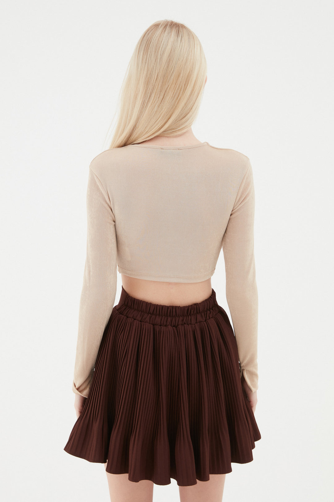 Düğüm Detaylı Crop Bluz Taş