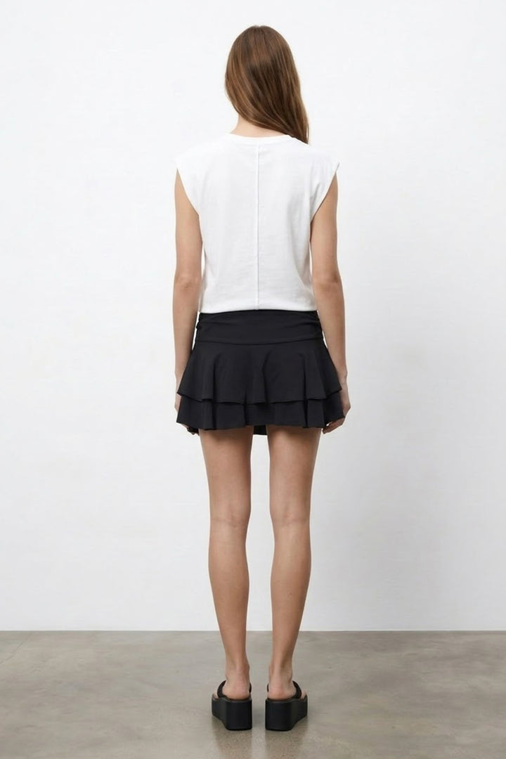 Grafik Figür Baskılı Tişört Ekru