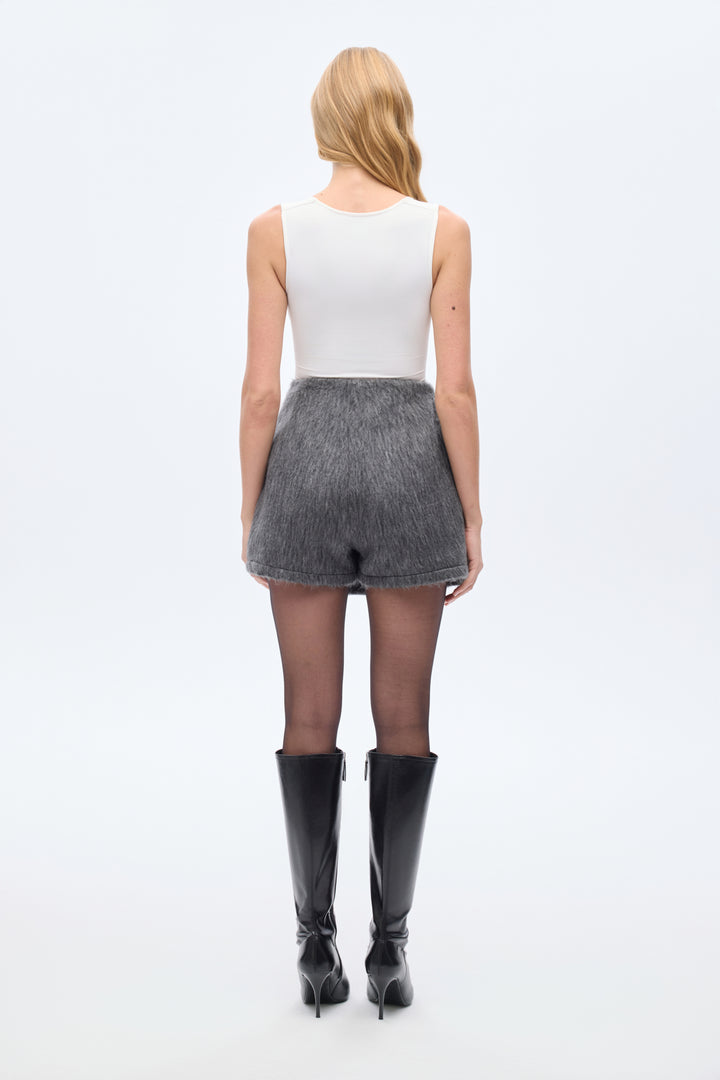 Kare Yaka Basic Bodysuit Ekru