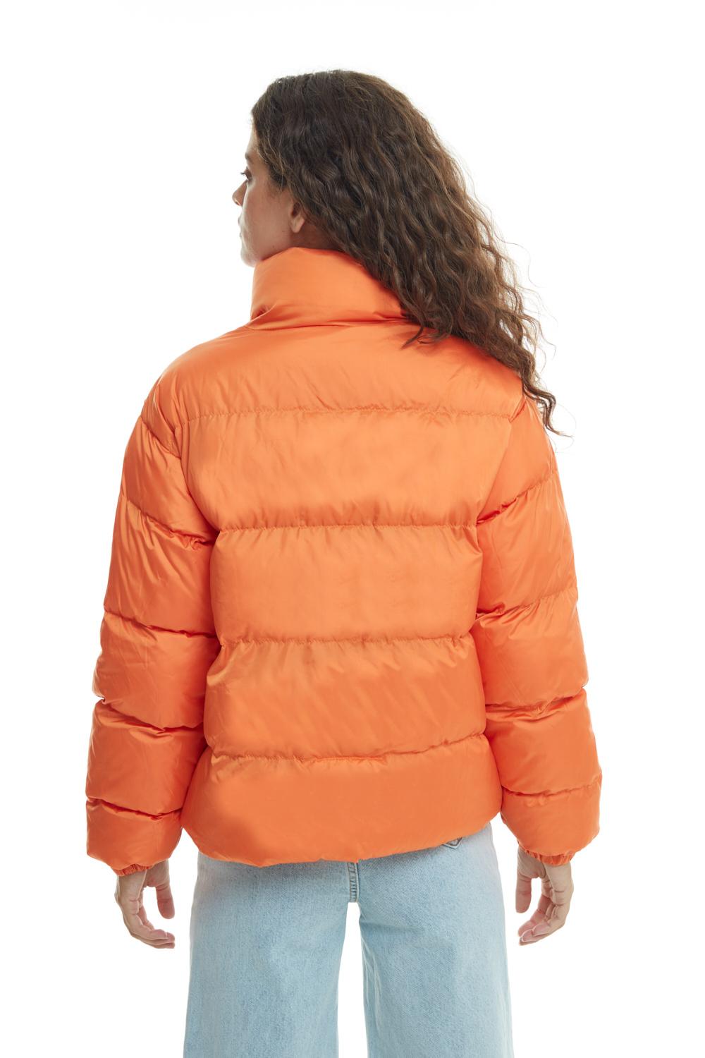 Short Inflatable Coat Orange