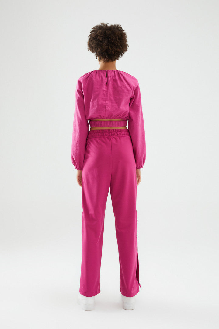 Side Snaps Trousers Orchid
