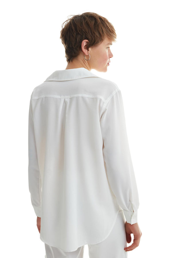 Çift Cepli Gömlek Ekru