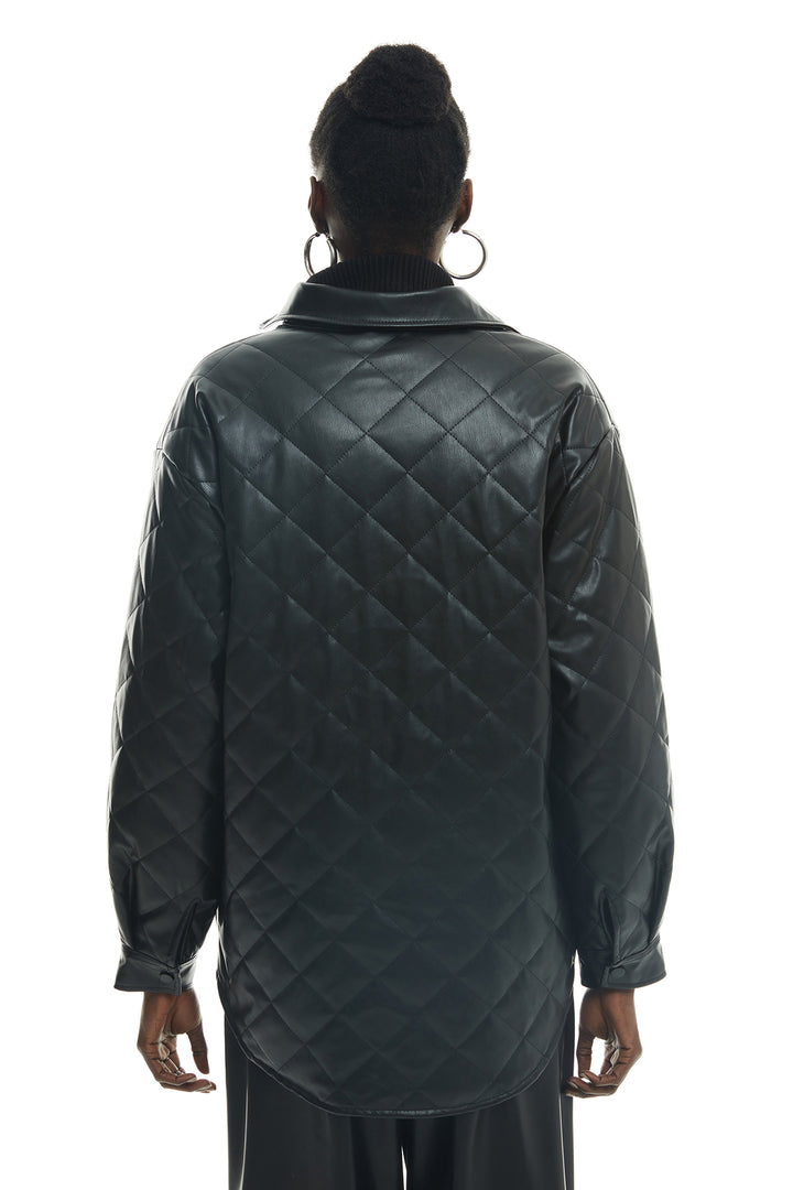 Kapitone Deri Mont Siyah