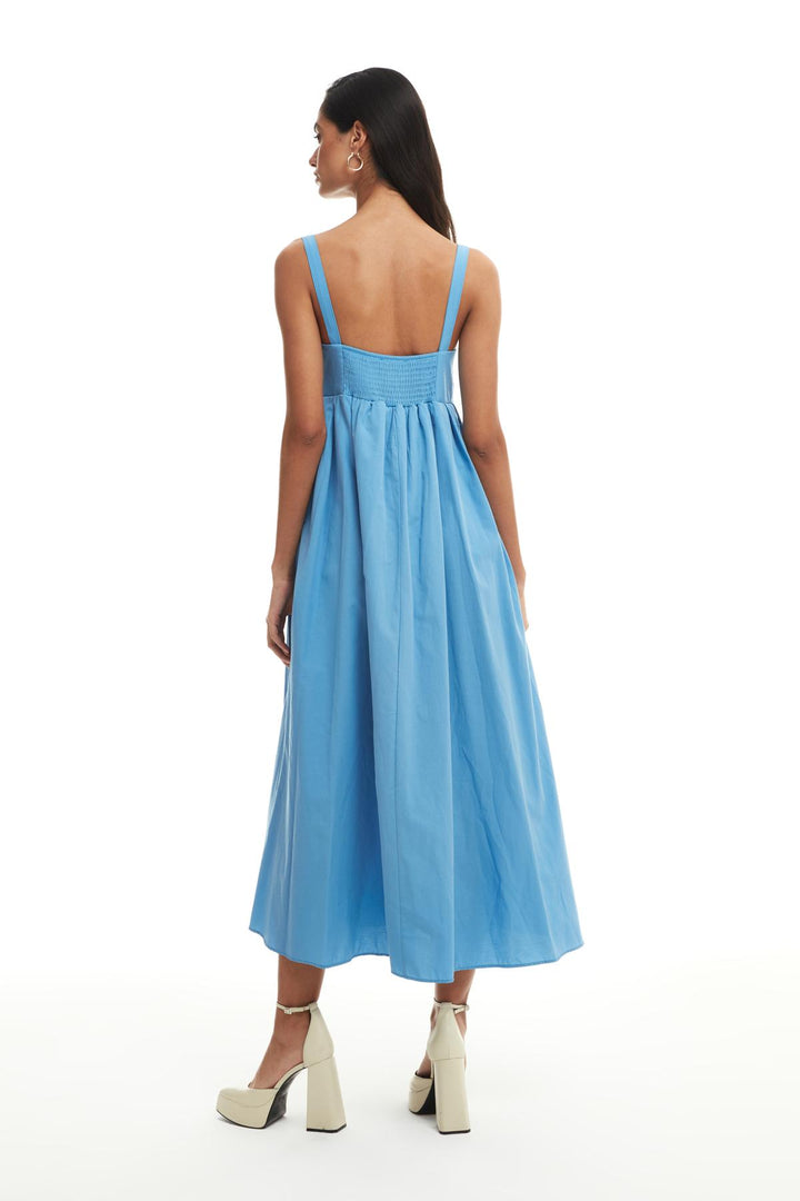 Strap Long Dress Blue