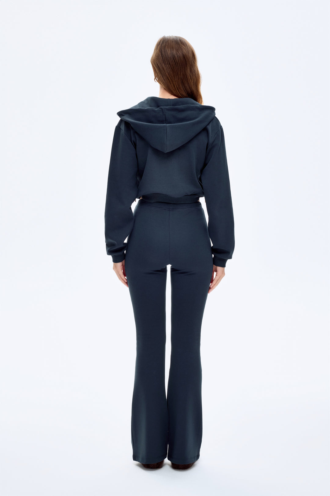 Kapüşonlu Fermuarlı Basic Sweatshirt Lacivert